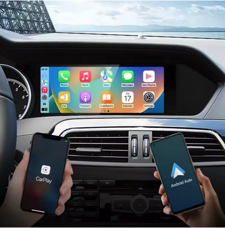 8,8 Zoll Für Mercedes W204 NTG4.5 Android 14 Touchscreen GPS Navi mit CarPlay & Android Auto - Kopie – Ansicht 3